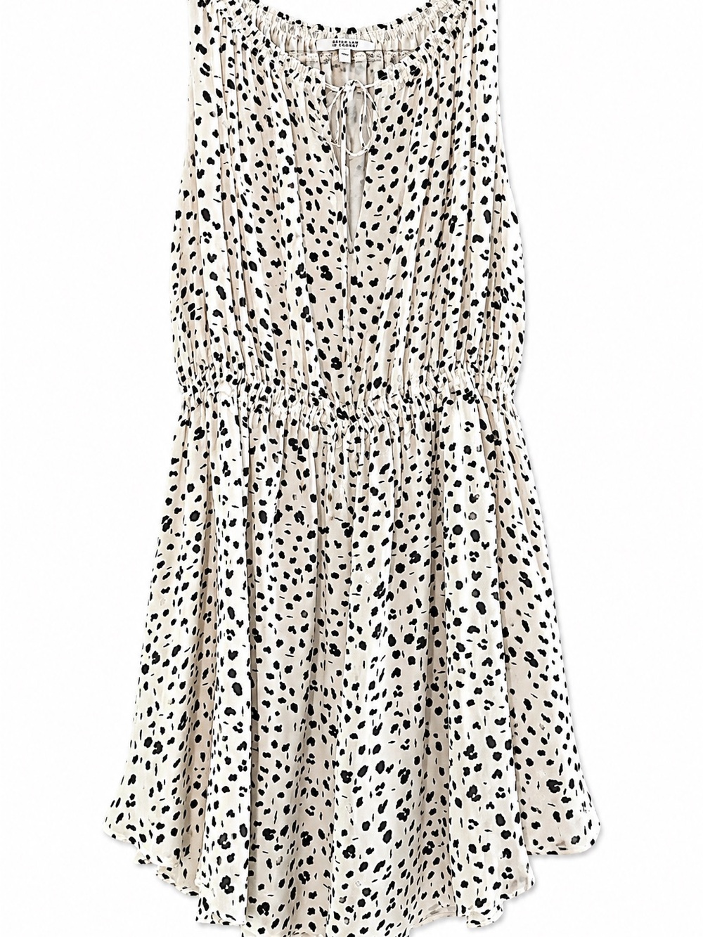 Derek Lam 10 Crosby Black & White Spotted Silk Dress Size 12